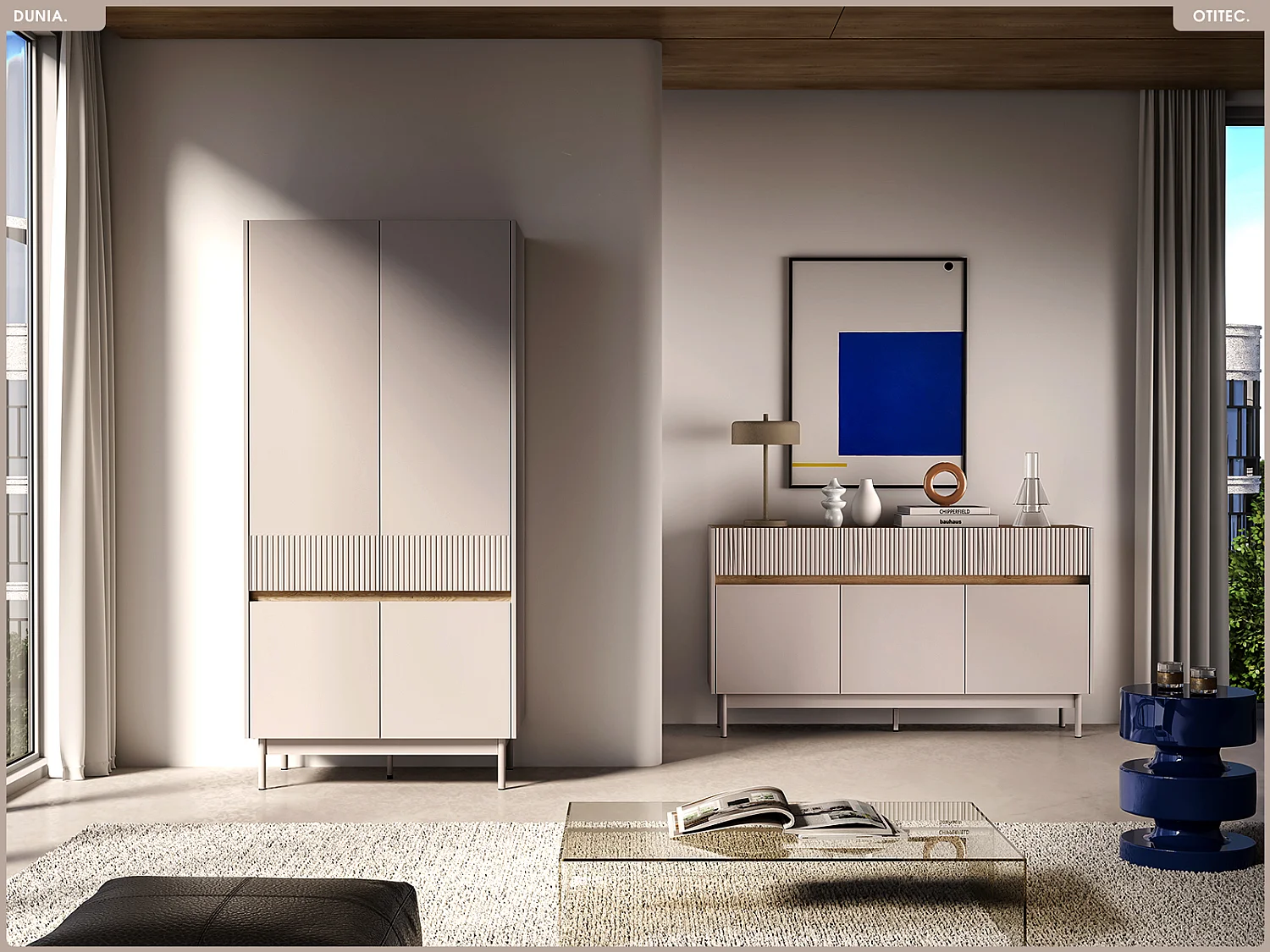 Armoire - L.92 x H.193 x P.53 cm - DUNIA