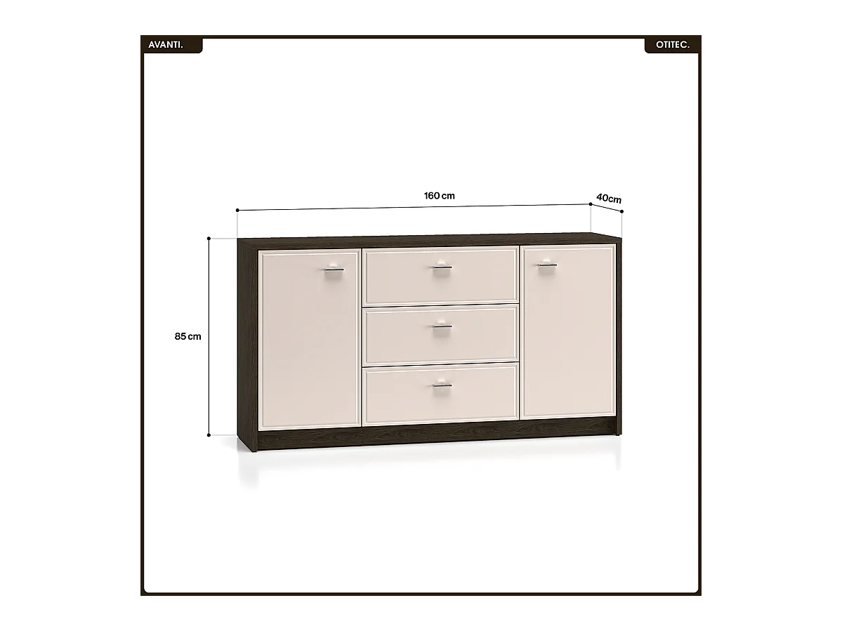 Commode - L.160 x H.85 x P.40 cm - AVANTI
