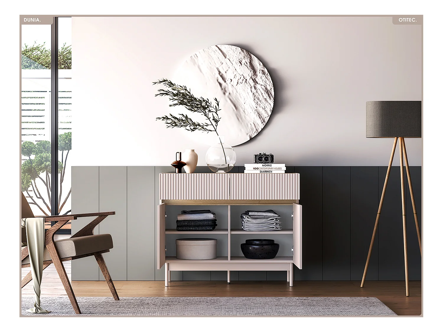 Commode - L.104 x H.85 x P.40 cm - DUNIA