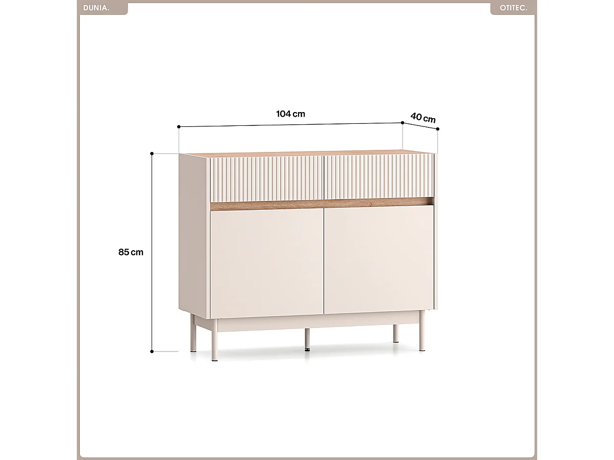 Commode - L.104 x H.85 x P.40 cm - DUNIA