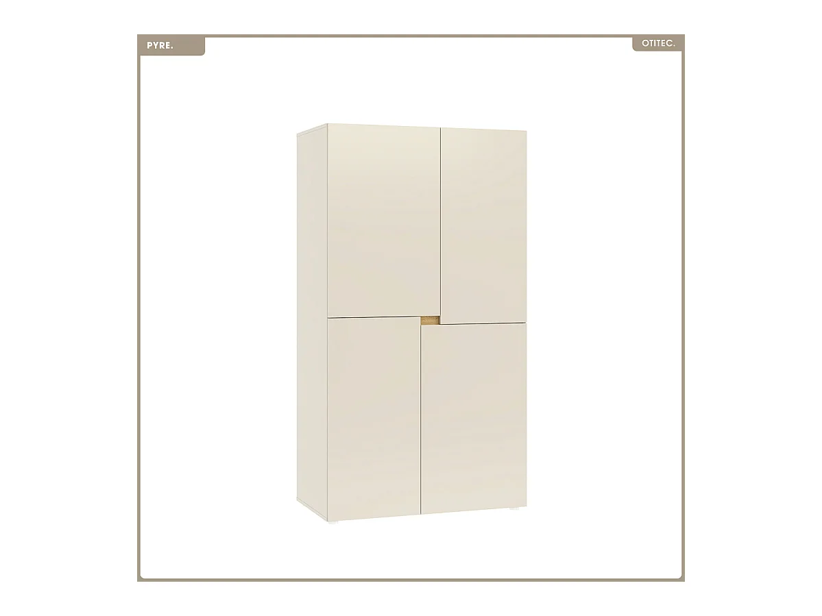 Armoire - H.184 x L.100 x P.57 - PYRE - CACHEMIRE