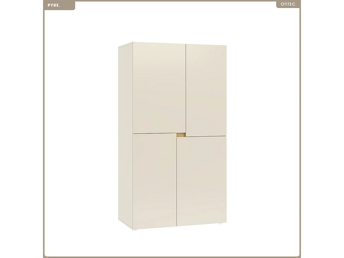Armoire - H.184 x L.100 x P.57 - PYRE - CACHEMIRE