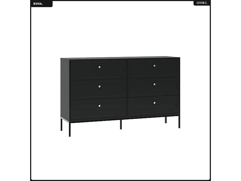Commode - H.92 x L.150 x P.40 - SUNA - NOIR