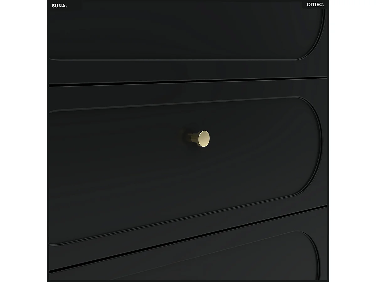 Commode - H.92 x L.150 x P.40 - SUNA - NOIR