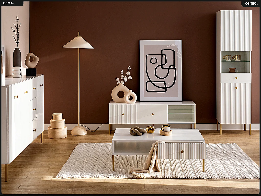 Meuble TV - H.48 x L.135 x P.42 - OMSA - GOLD