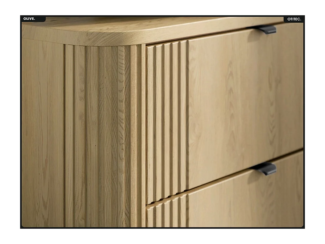 Ensemble de meubles sous vasque - 80 cm - avec Plan - OLIVE - Chêne