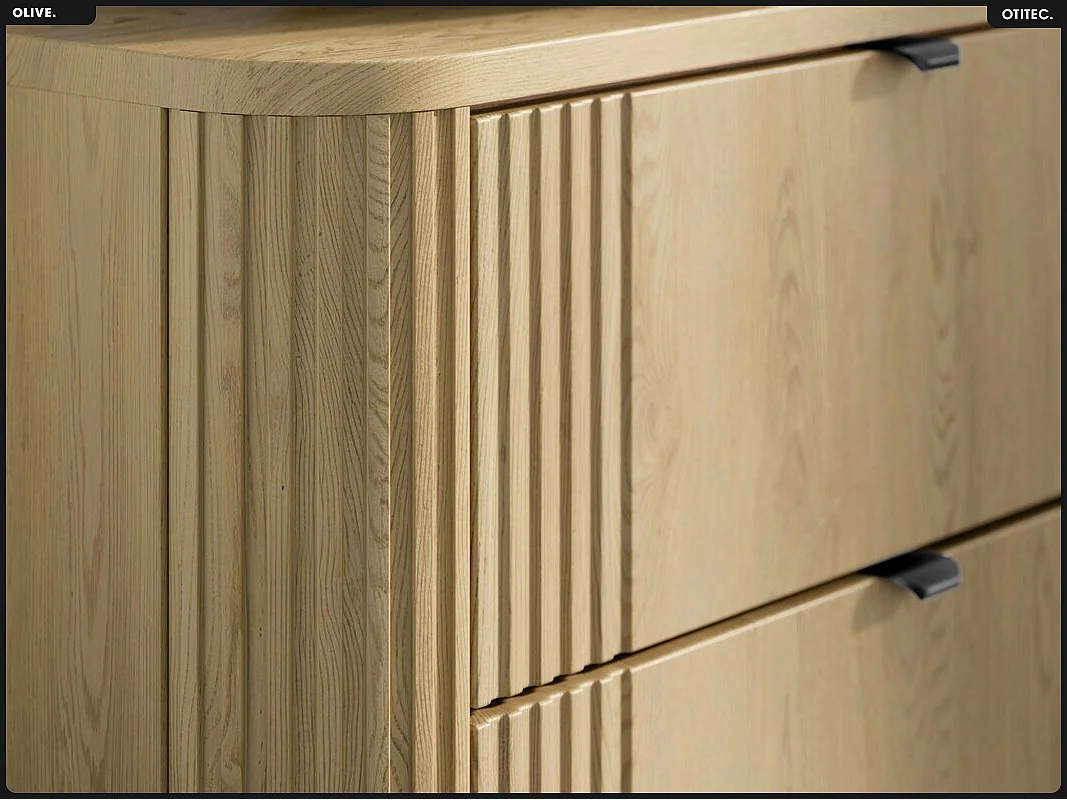 Ensemble de meubles sous vasque - 80 cm - avec Plan - OLIVE - Chêne