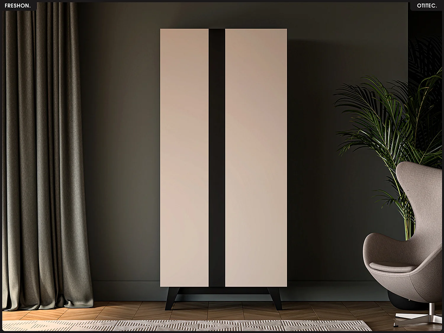 Armoire - L.90 x H.200 x P.53 cm - FRESHON