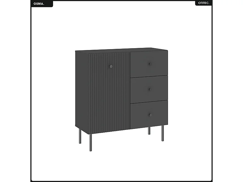 Commode - H.98 x L.91 x P.42 - OSMA - NOIR