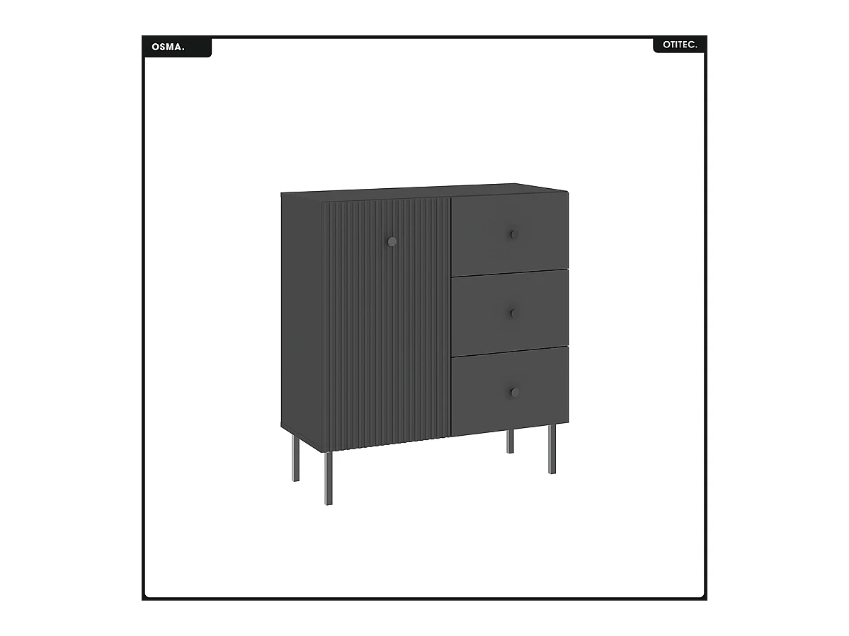Commode - H.98 x L.91 x P.42 - OSMA - NOIR