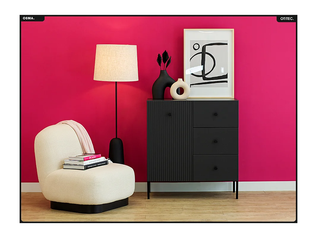 Commode - H.98 x L.91 x P.42 - OSMA - NOIR