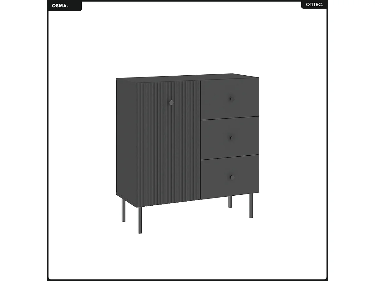 Commode - H.98 x L.91 x P.42 - OSMA - NOIR