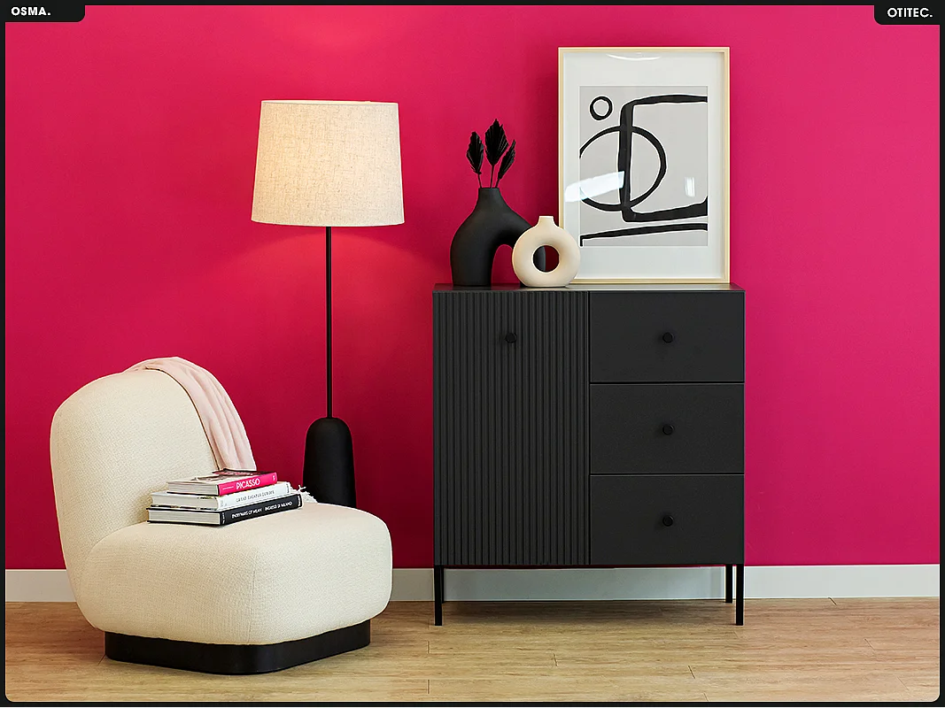 Commode - H.98 x L.91 x P.42 - OSMA - NOIR