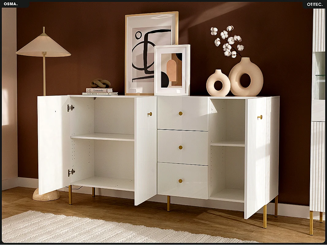 Commode - H.98 x L.179 x P.42 - OMSA - GOLD