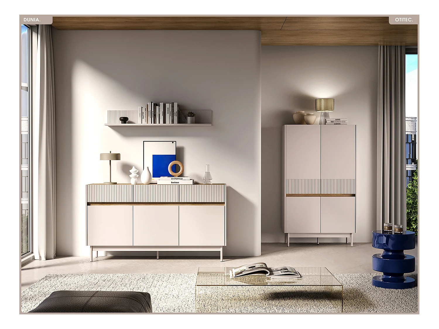 Étagère murale - L.120 x H.18 x P.20 cm - DUNIA