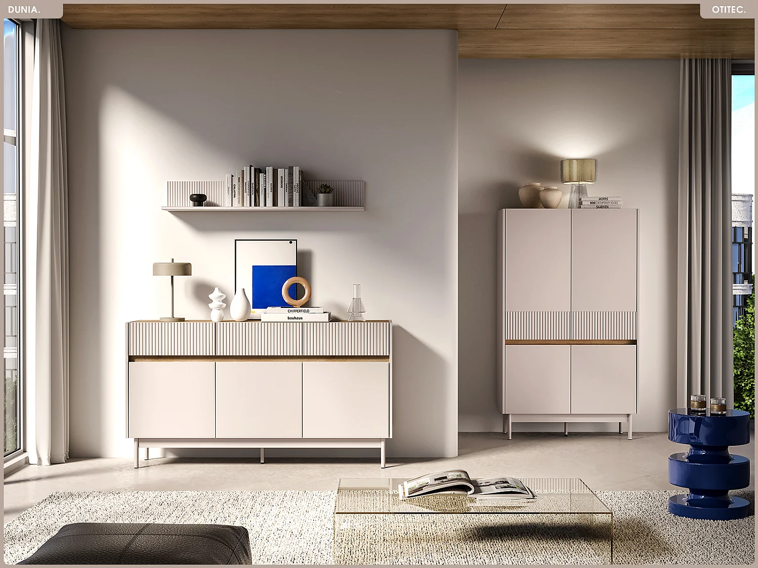 Étagère murale - L.120 x H.18 x P.20 cm - DUNIA