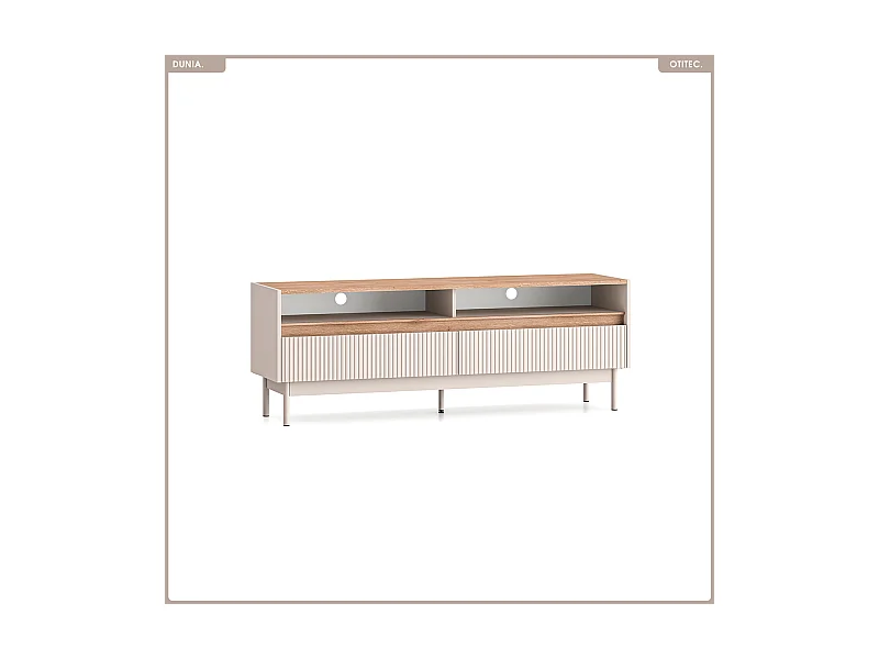 Meuble TV - L.154 x H.55 x P.40 cm - DUNIA