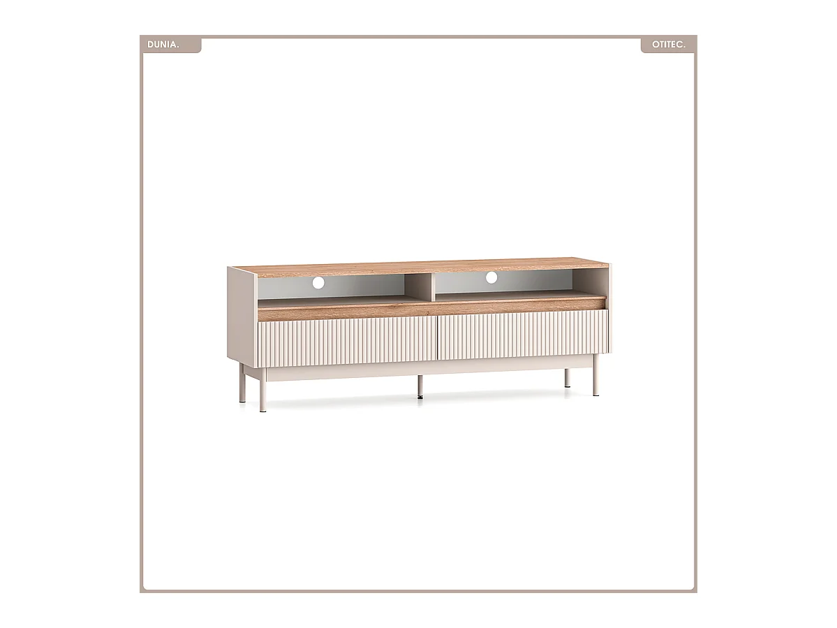 Meuble TV - L.154 x H.55 x P.40 cm - DUNIA