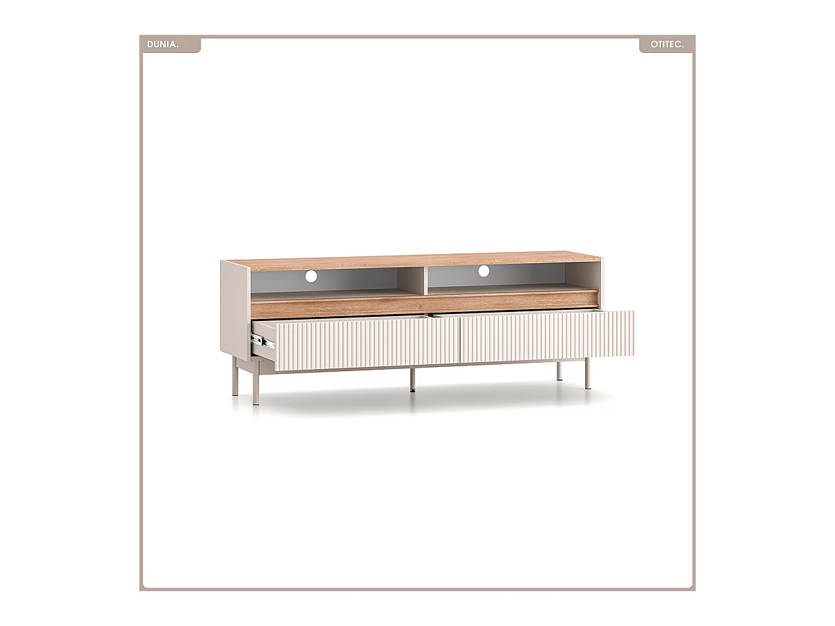 Meuble TV - L.154 x H.55 x P.40 cm - DUNIA