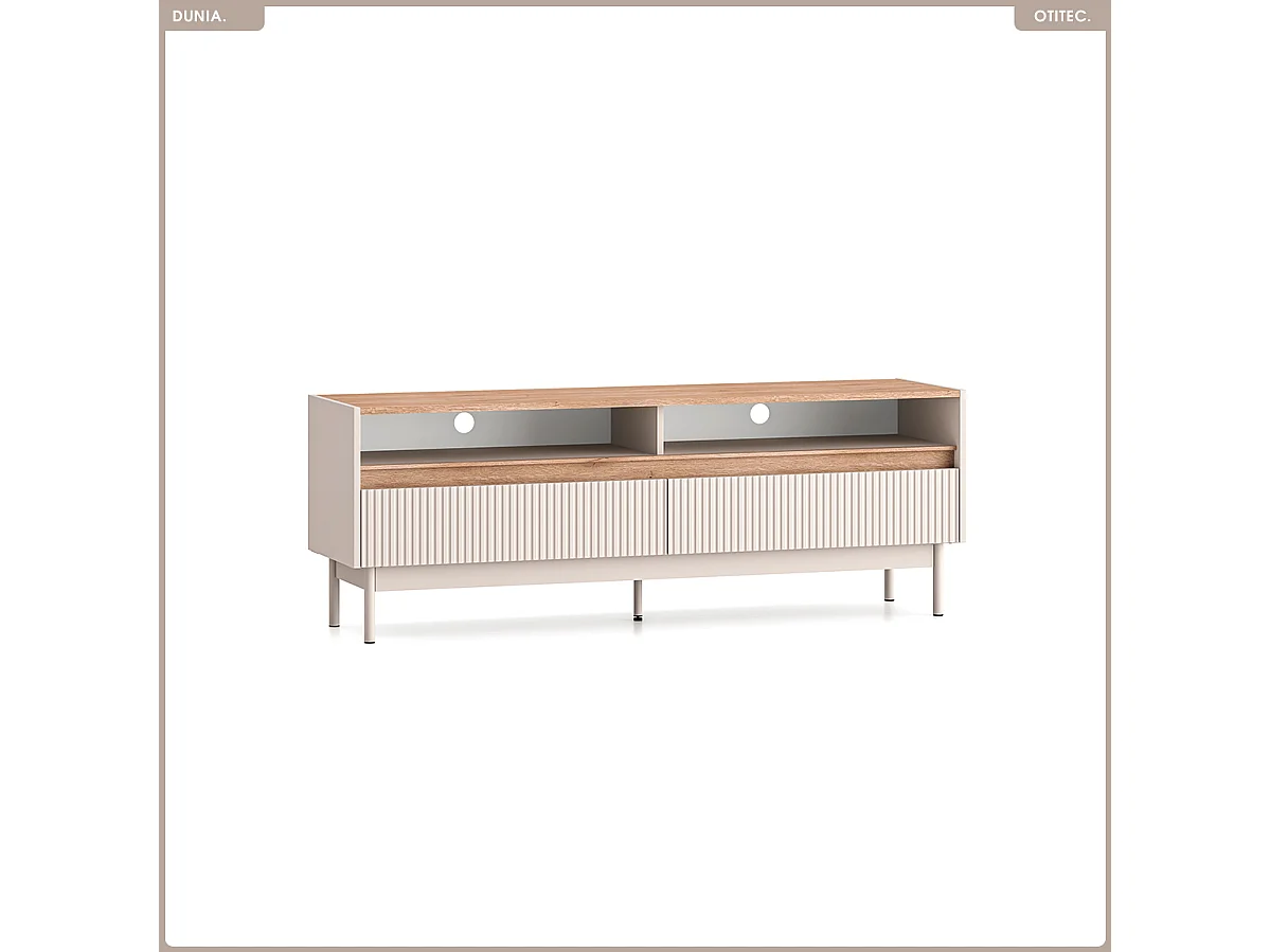 Meuble TV - L.154 x H.55 x P.40 cm - DUNIA