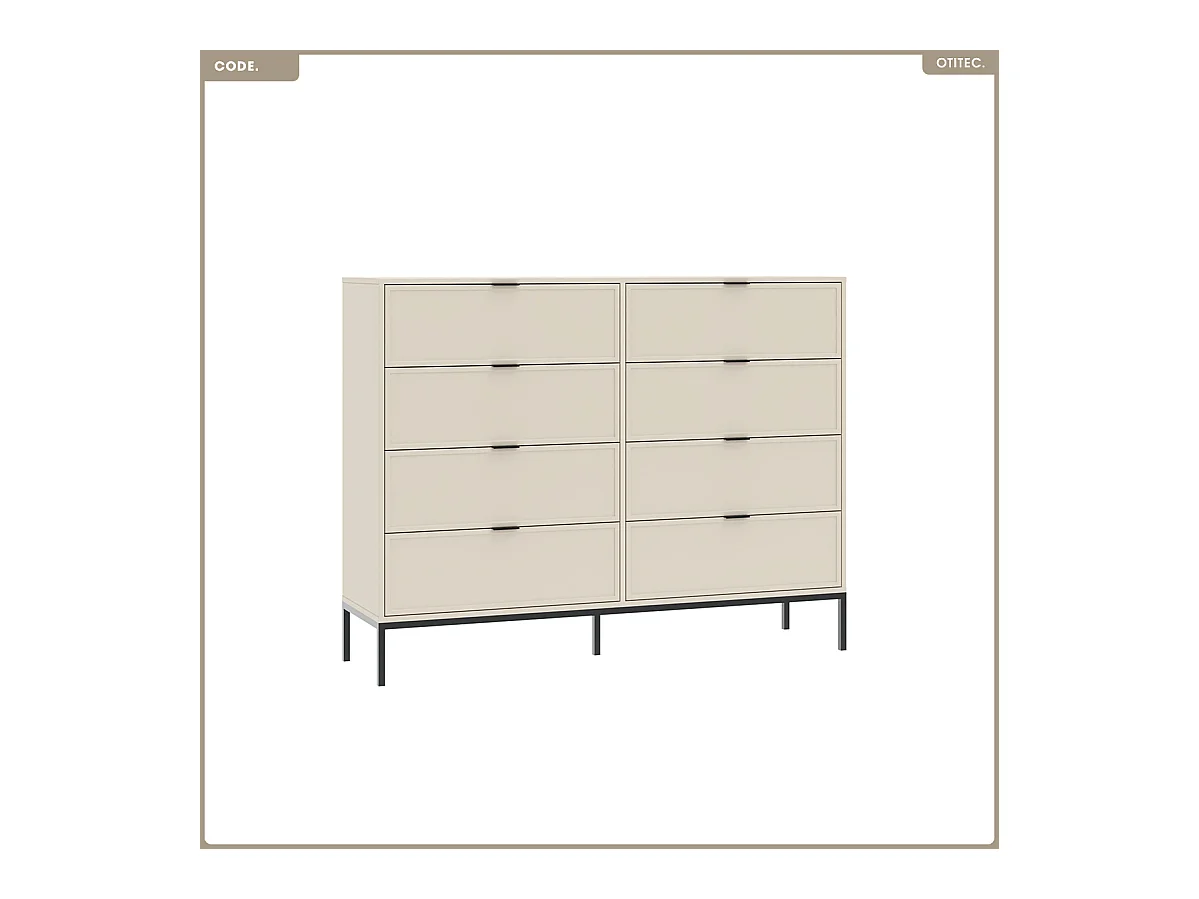 Commode - H.115 x L.75 x P.40 - CODE - CACHEMIRE