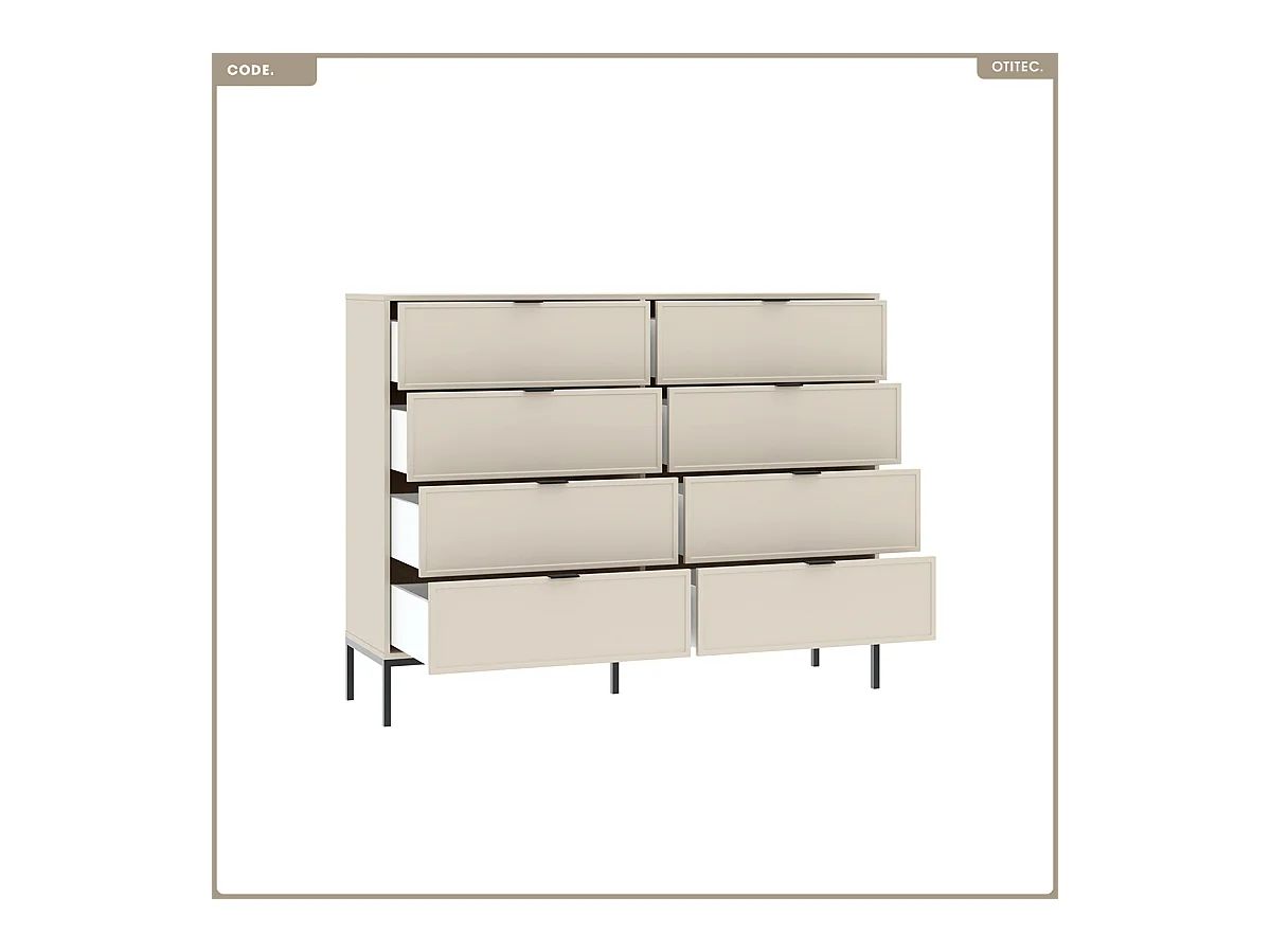 Commode - H.115 x L.75 x P.40 - CODE - CACHEMIRE