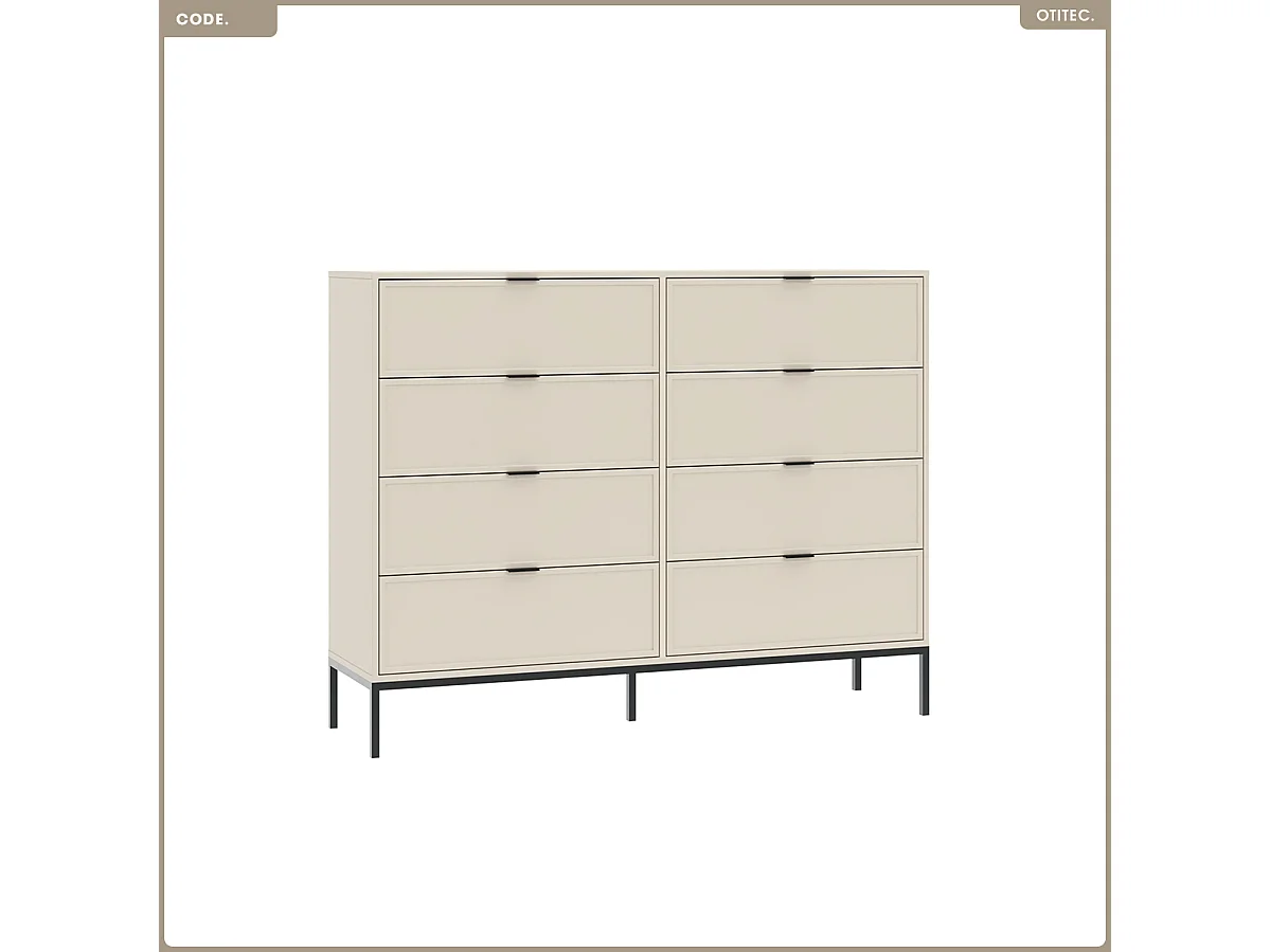 Commode - H.115 x L.75 x P.40 - CODE - CACHEMIRE