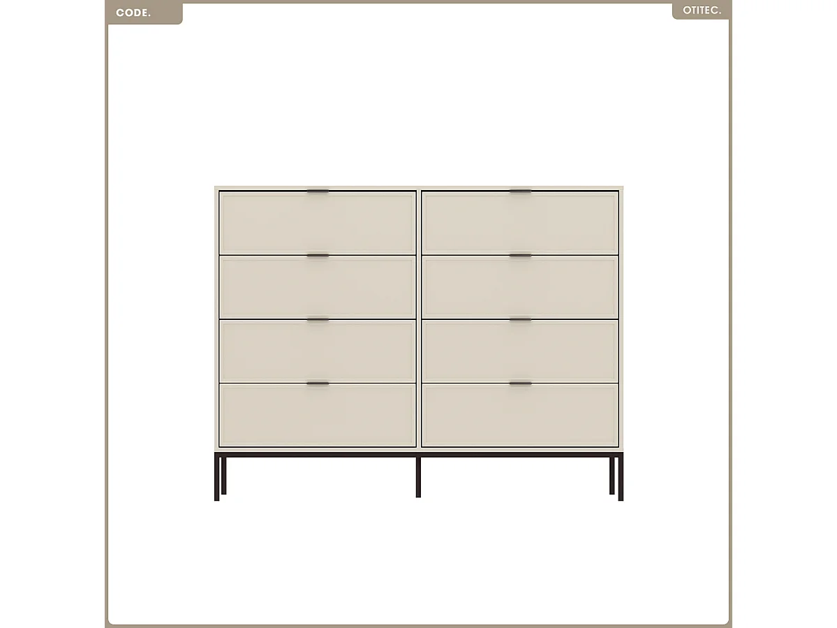 Commode - H.115 x L.75 x P.40 - CODE - CACHEMIRE