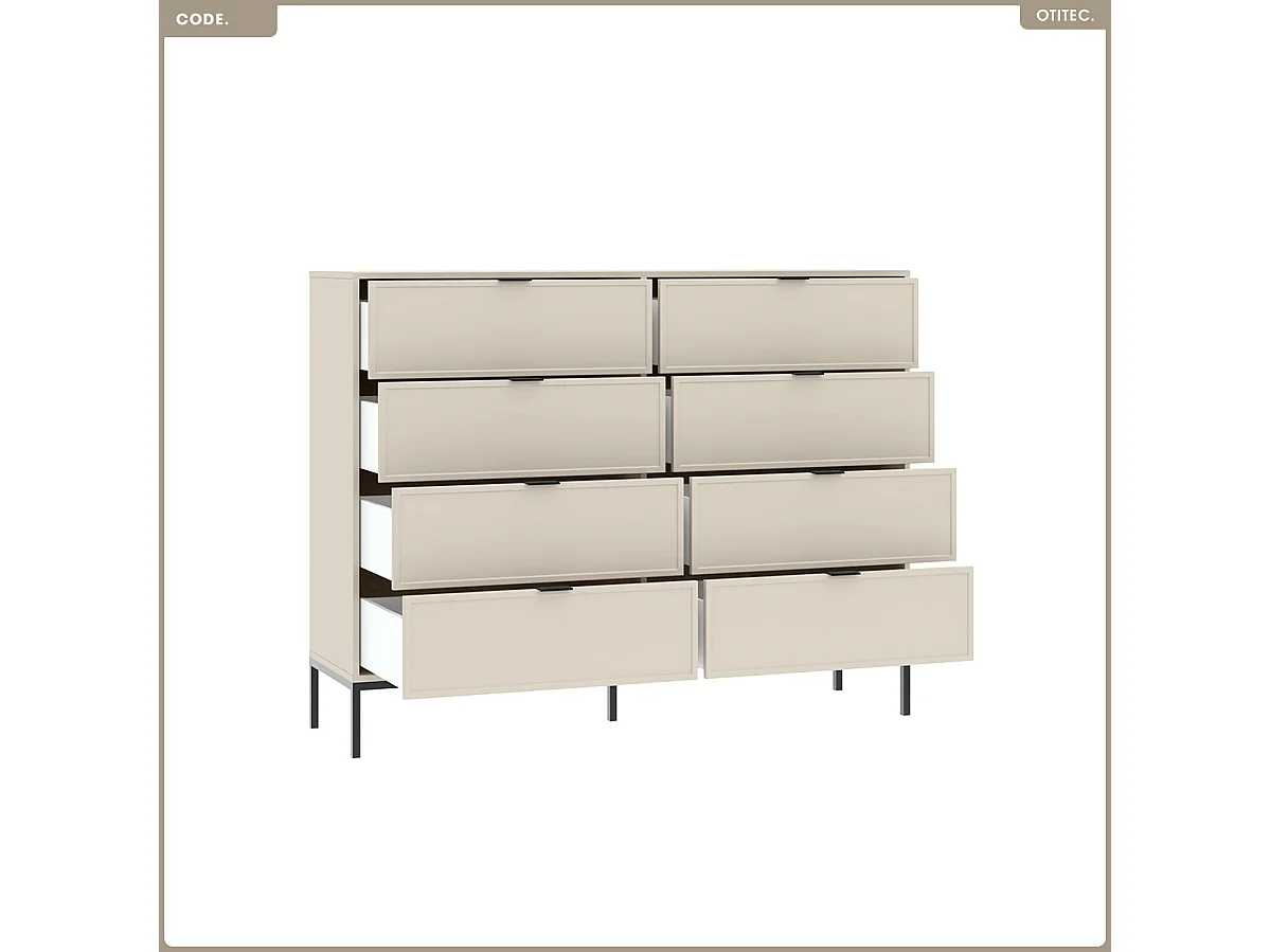 Commode - H.115 x L.75 x P.40 - CODE - CACHEMIRE