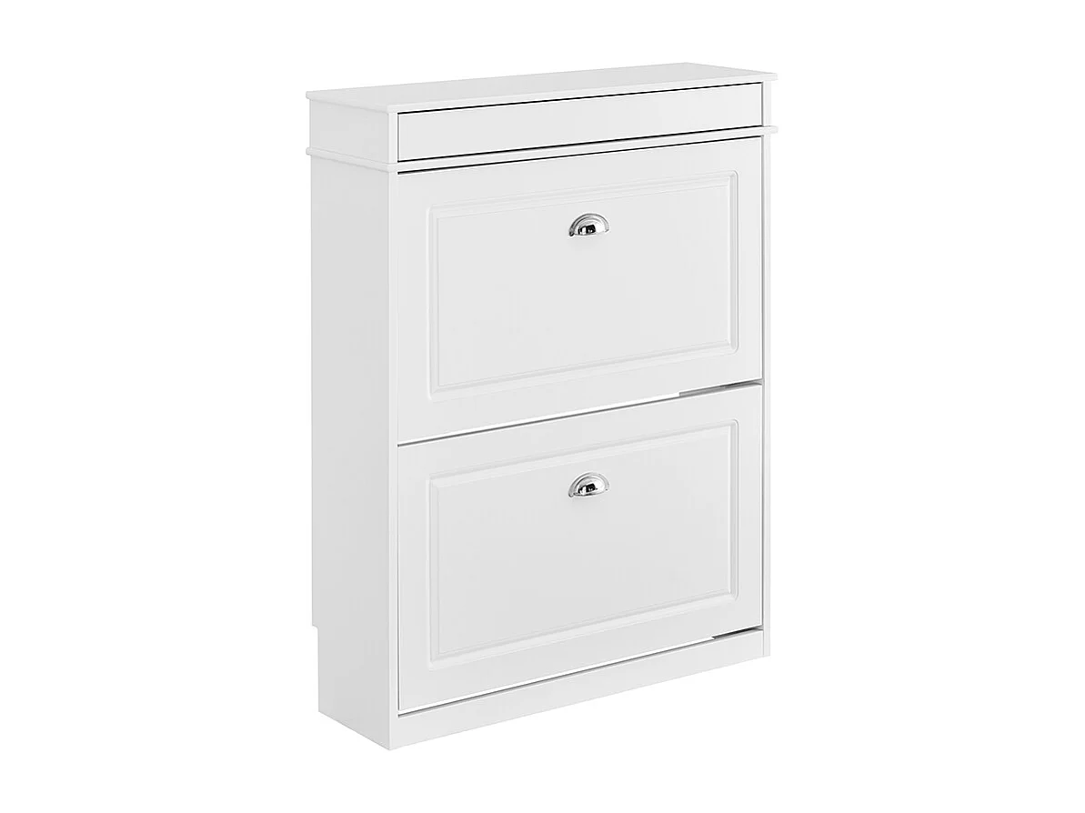 Wąska szafka na buty z 2 klapami i regulowanym regałem