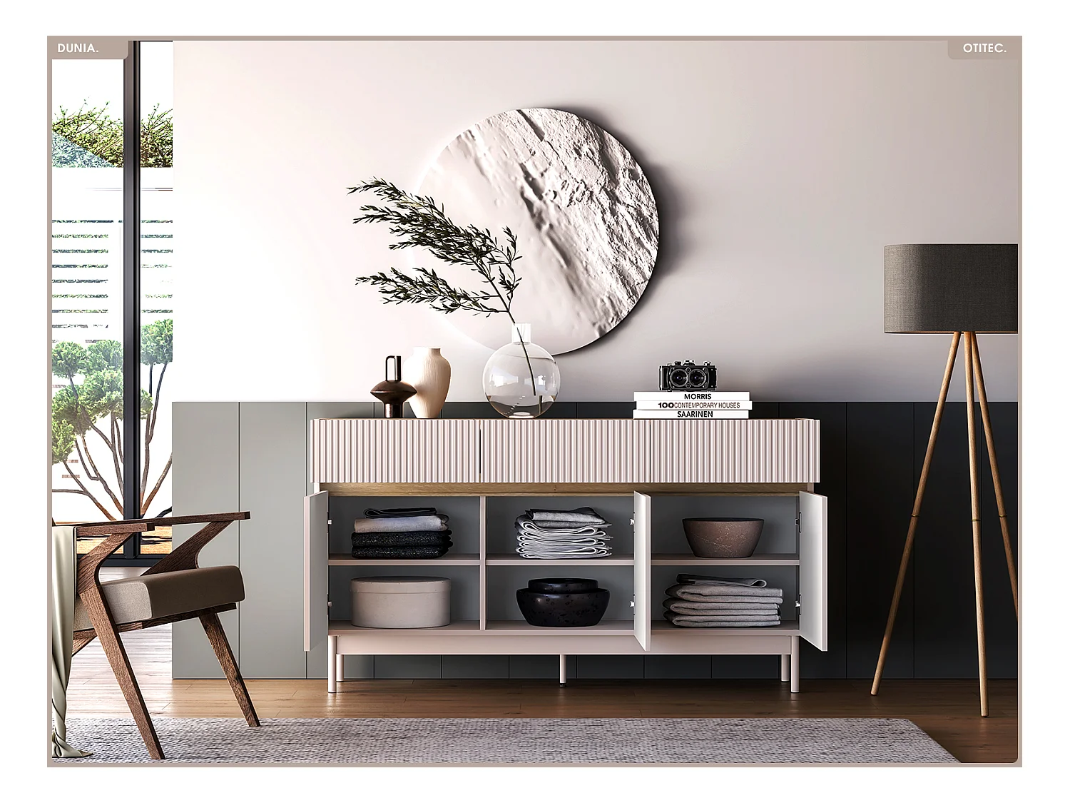 Commode - L.154 x H.85 x P.40 cm - DUNIA