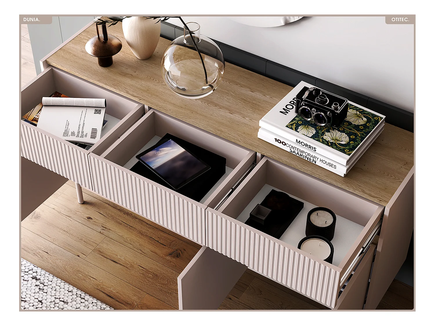 Commode - L.154 x H.85 x P.40 cm - DUNIA