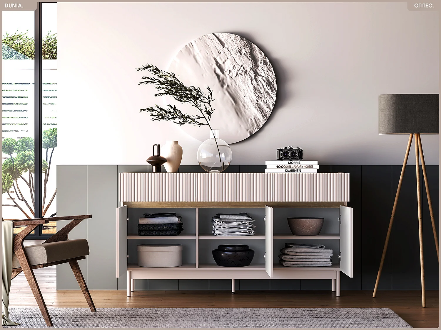 Commode - L.154 x H.85 x P.40 cm - DUNIA