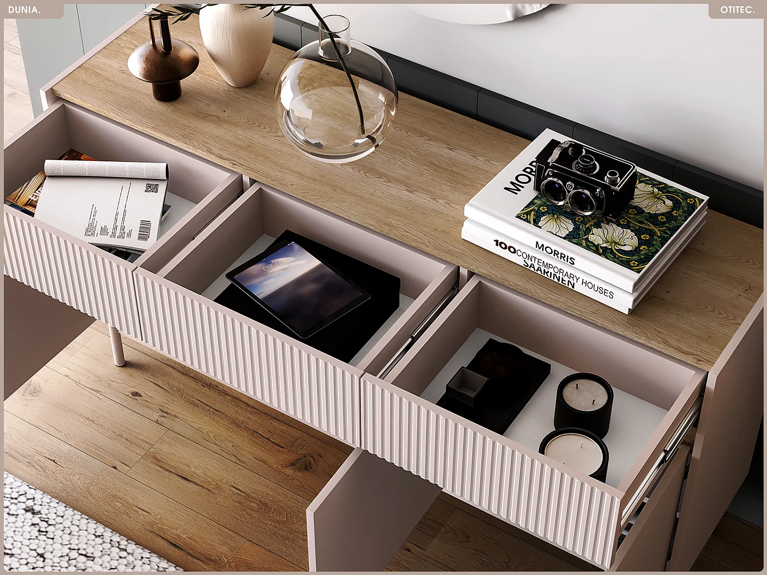 Commode - L.154 x H.85 x P.40 cm - DUNIA