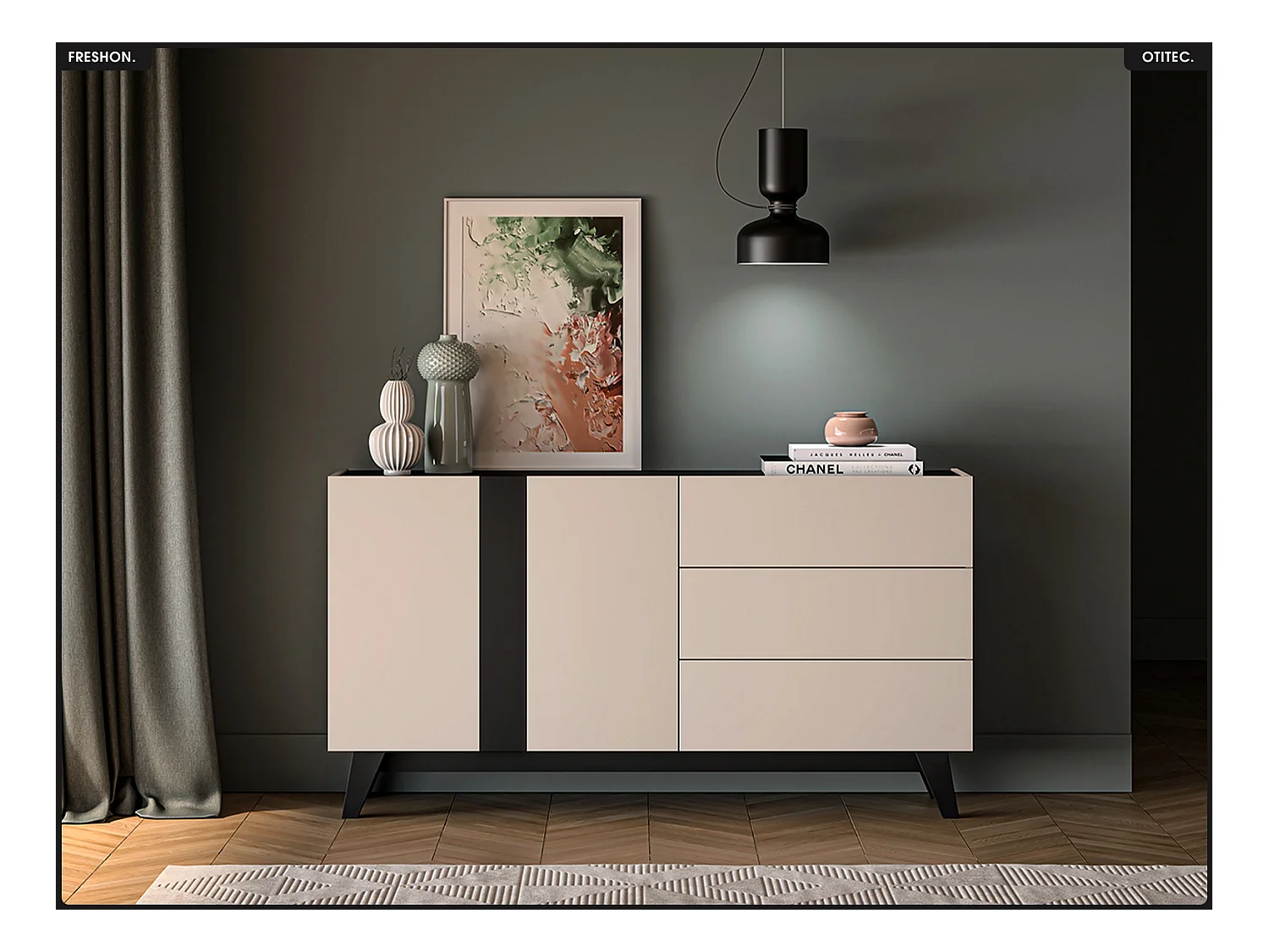 Commode - L.160 x H.85 x P.40 cm - FRESHON