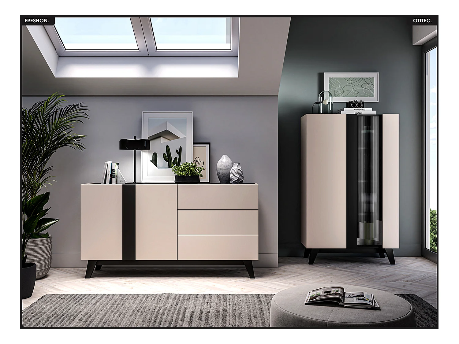 Commode - L.160 x H.85 x P.40 cm - FRESHON