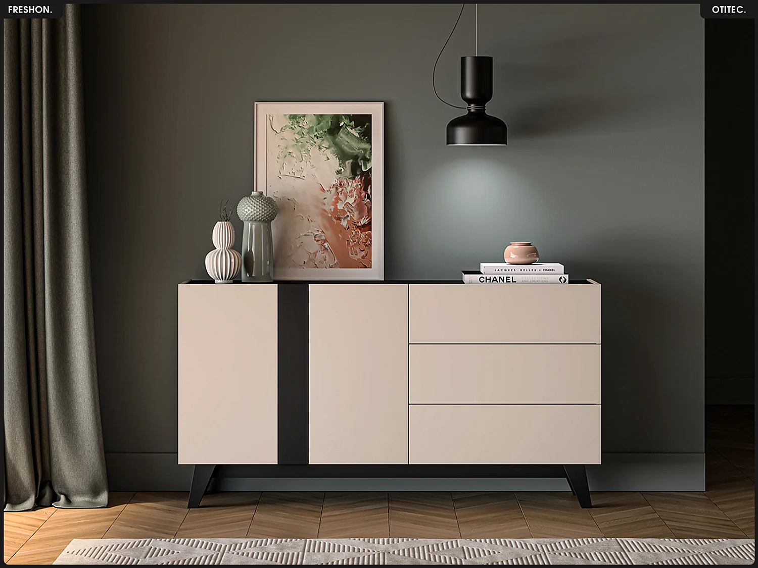 Commode - L.160 x H.85 x P.40 cm - FRESHON