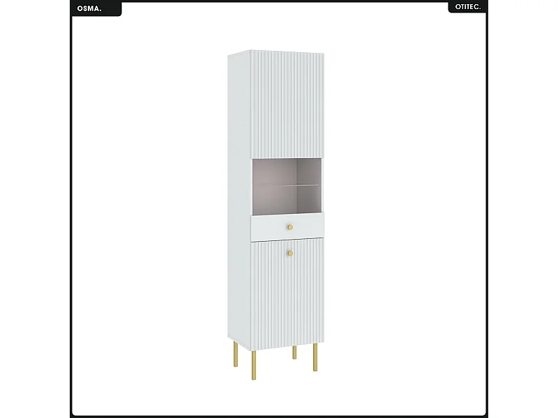 Armoire vitrine - H.193 x L.47 x P.42 - OMSA - GOLD