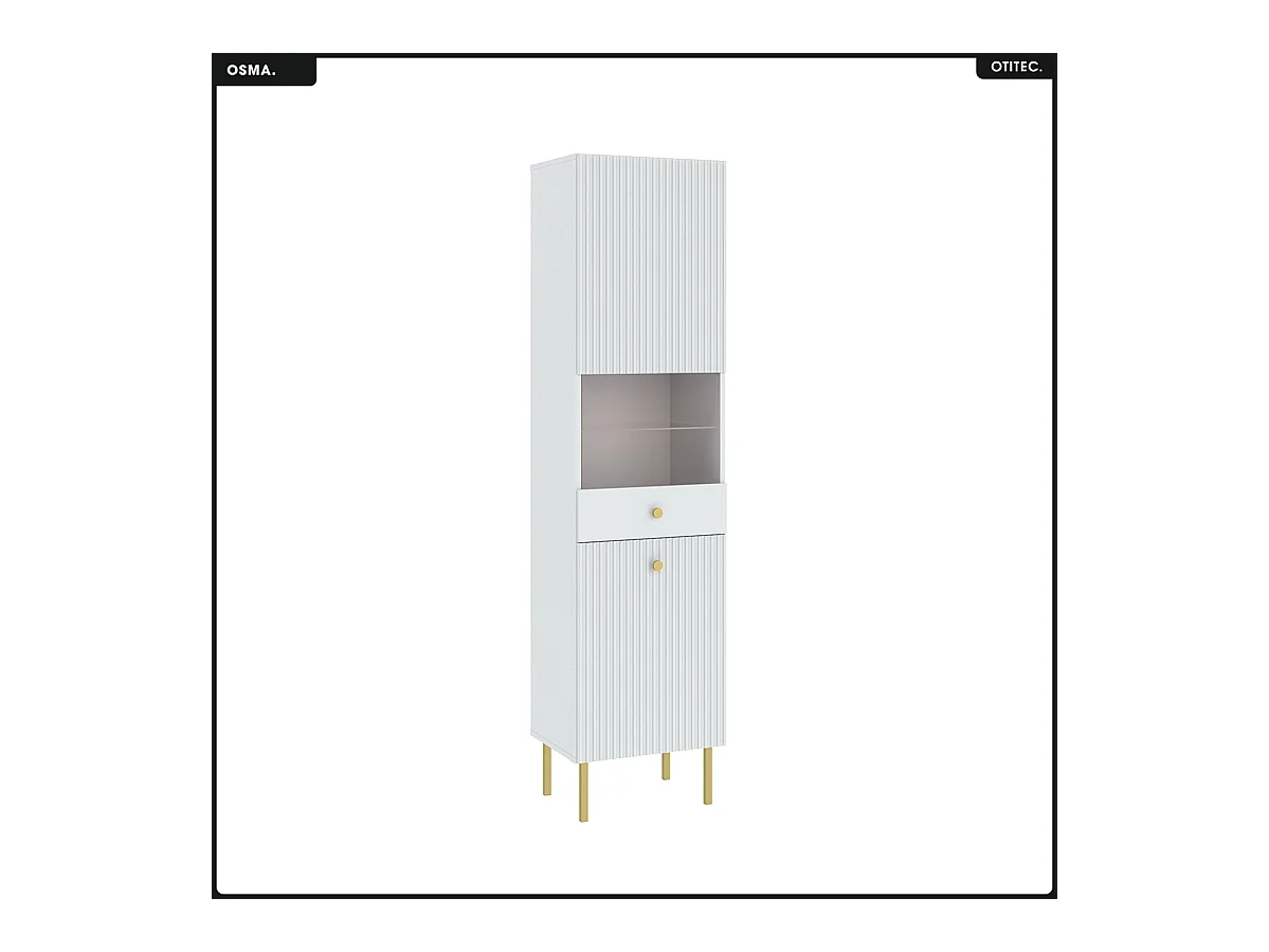 Armoire vitrine - H.193 x L.47 x P.42 - OMSA - GOLD