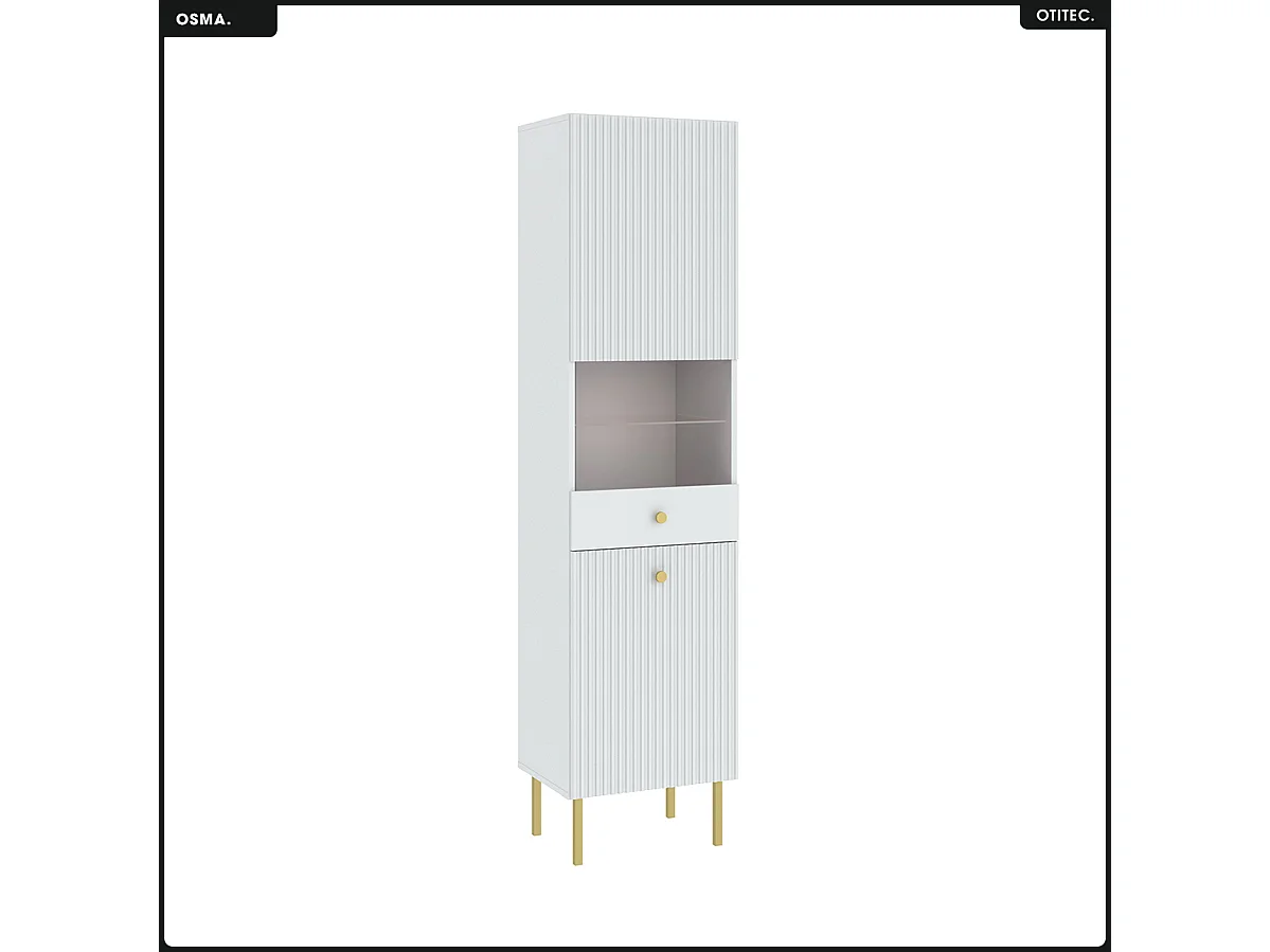 Armoire vitrine - H.193 x L.47 x P.42 - OMSA - GOLD