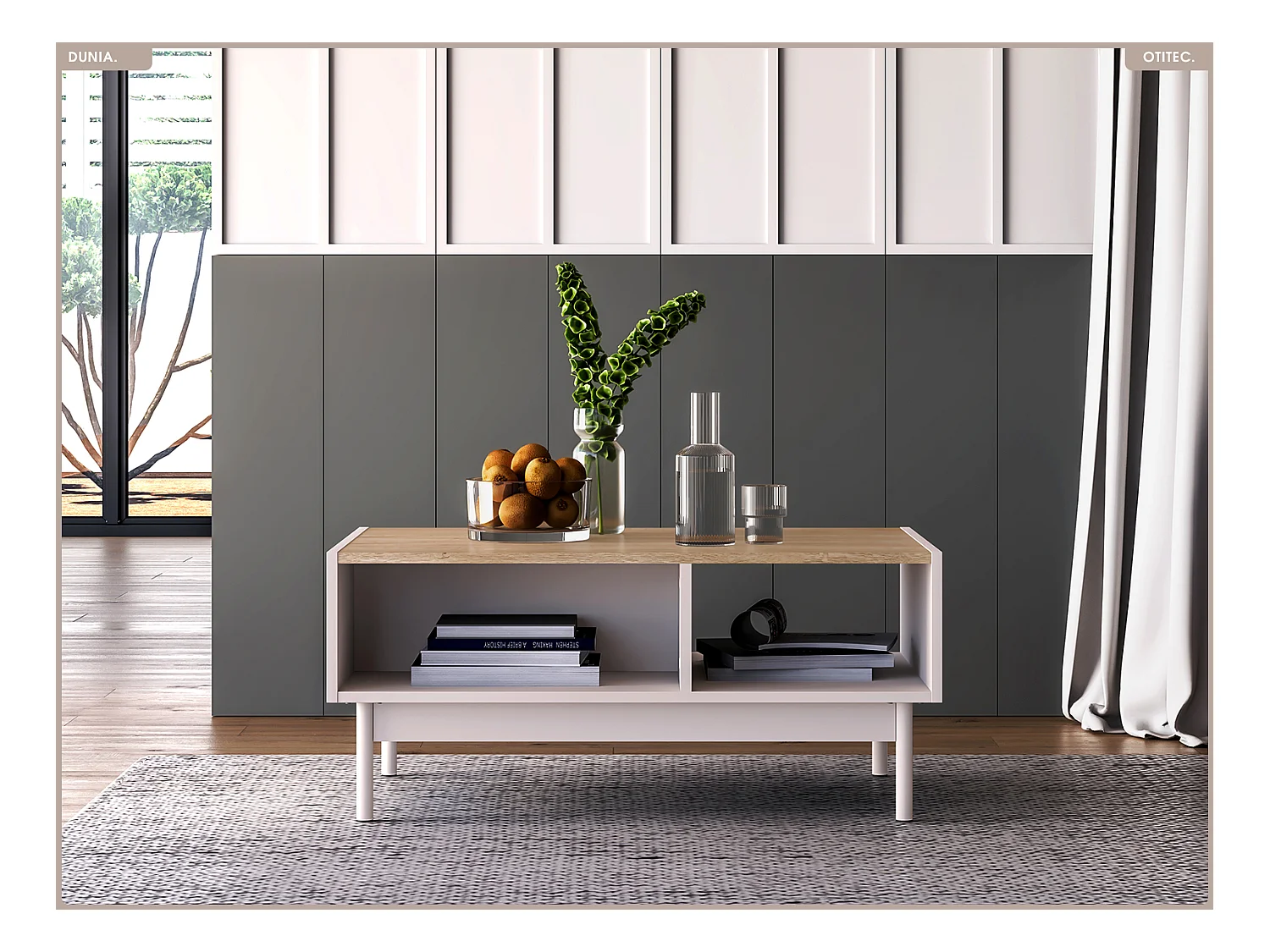 Table basse - L.90 x H.40 x P.60 cm - DUNIA