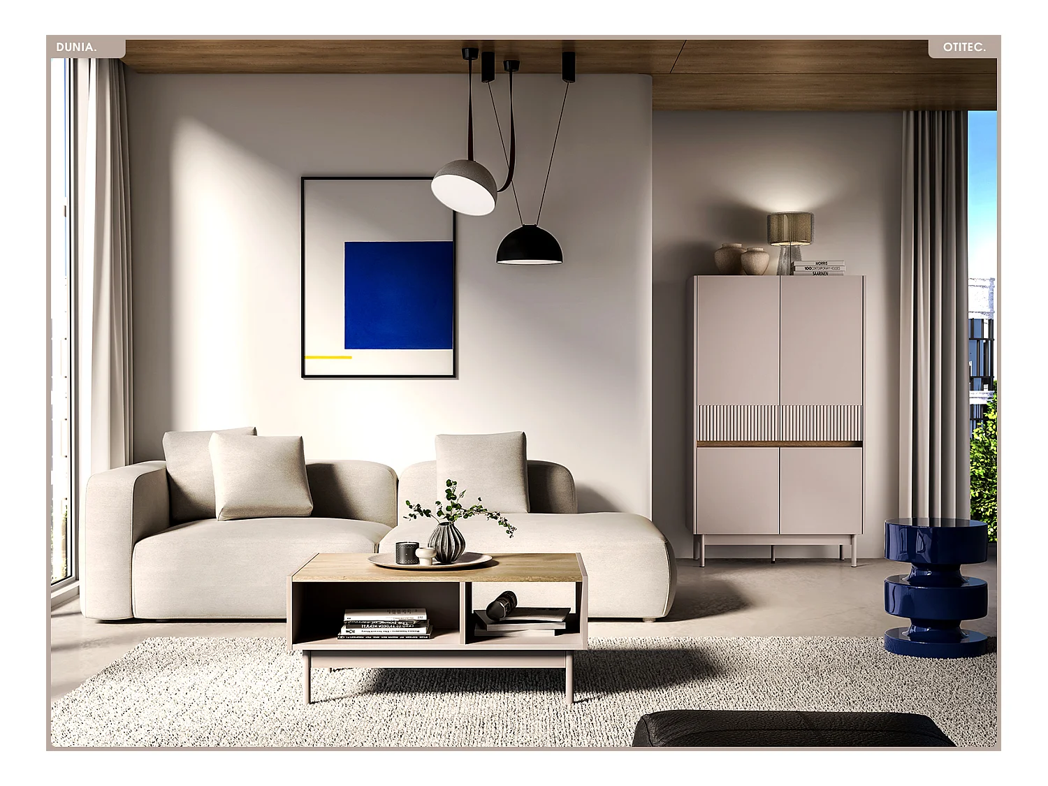 Table basse - L.90 x H.40 x P.60 cm - DUNIA