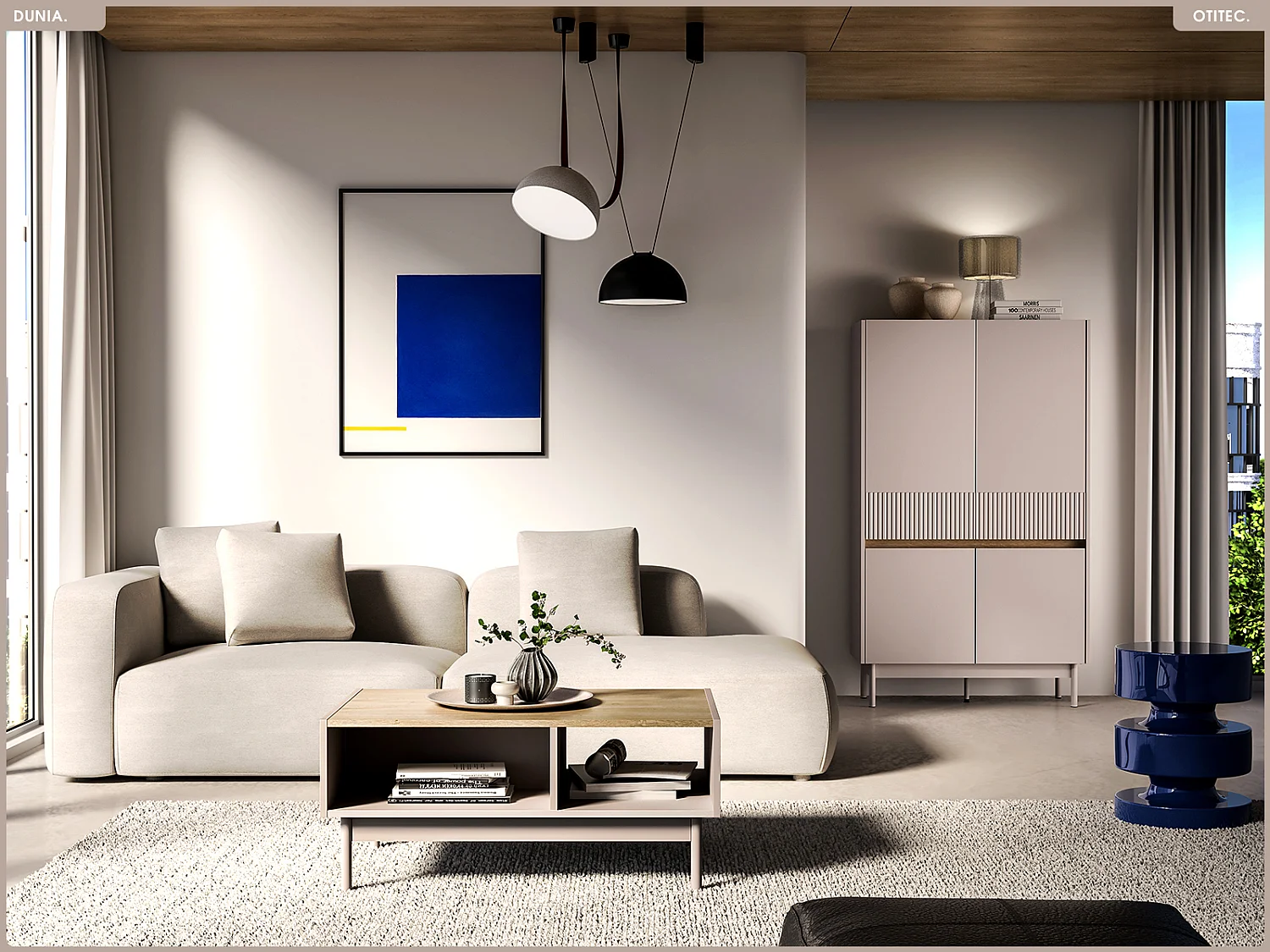 Table basse - L.90 x H.40 x P.60 cm - DUNIA