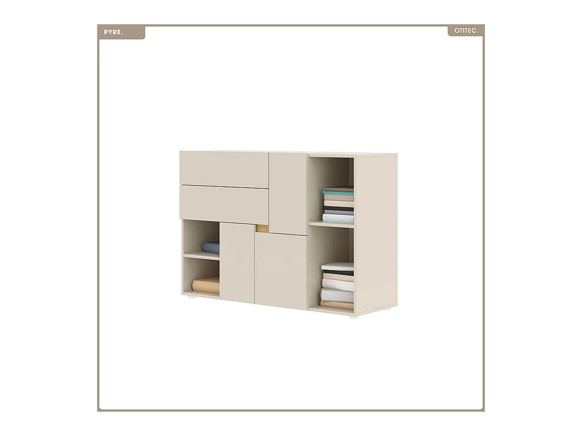 Commode - H.84 x L.120 x P.42 - PYRE - CACHEMIRE