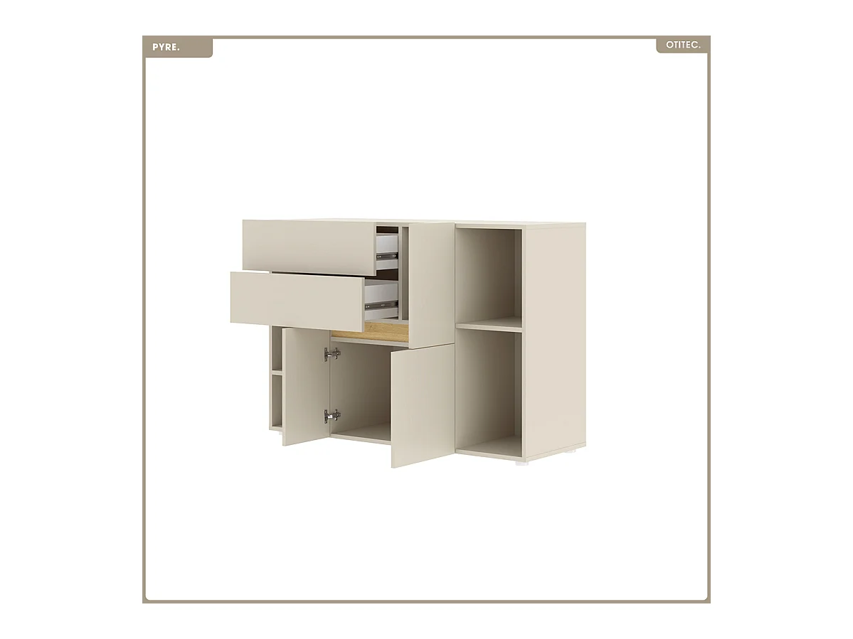 Commode - H.84 x L.120 x P.42 - PYRE - CACHEMIRE