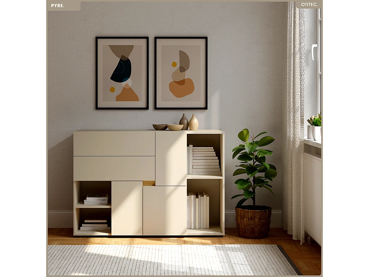 Commode - H.84 x L.120 x P.42 - PYRE - CACHEMIRE