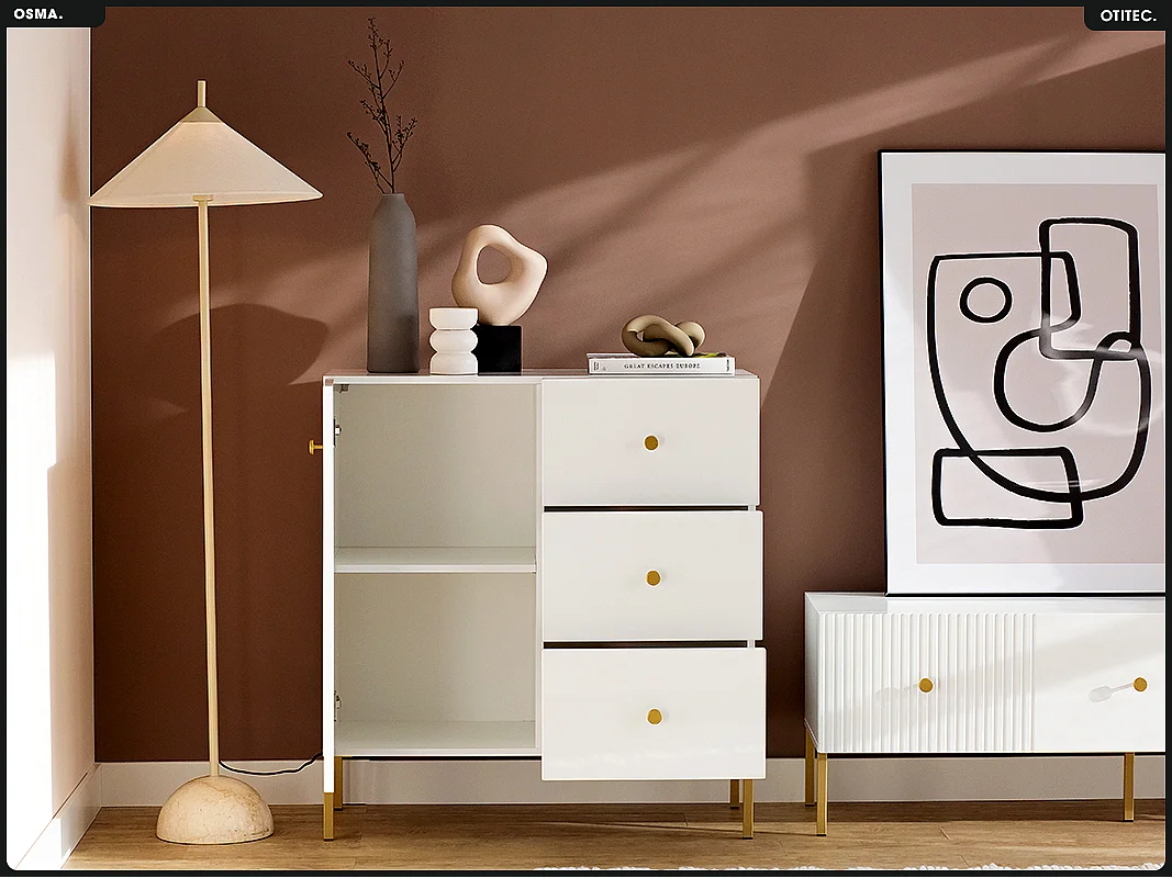 Commode - H.98 x L.91 x P.42 - OMSA - GOLD