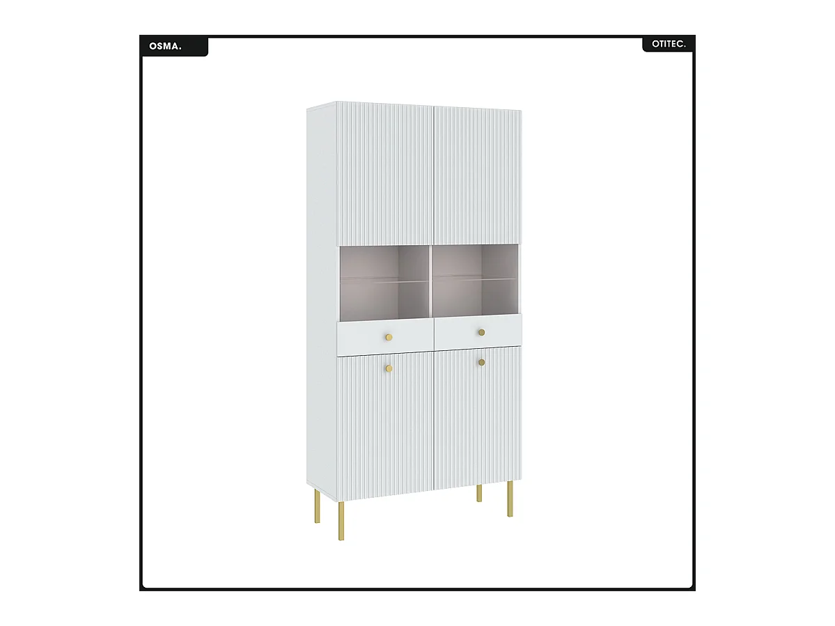 Armoire vitrine - H.193 x L.91 x P.42 - OMSA - GOLD
