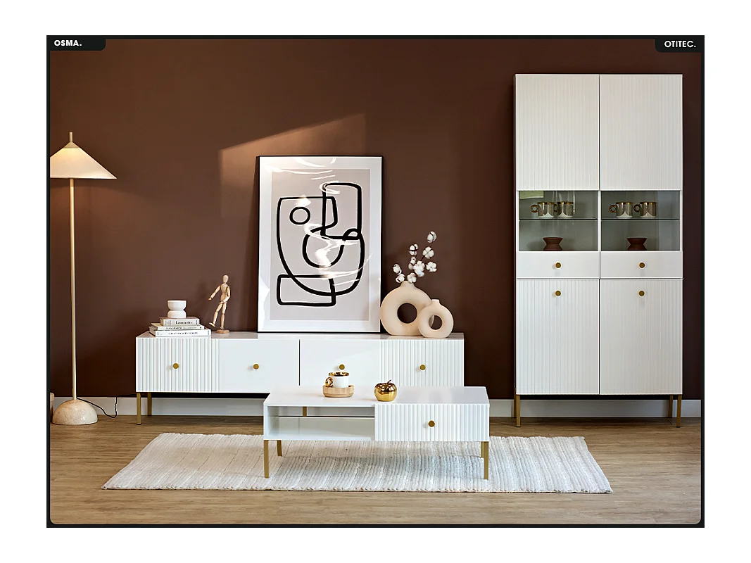 Armoire vitrine - H.193 x L.91 x P.42 - OMSA - GOLD