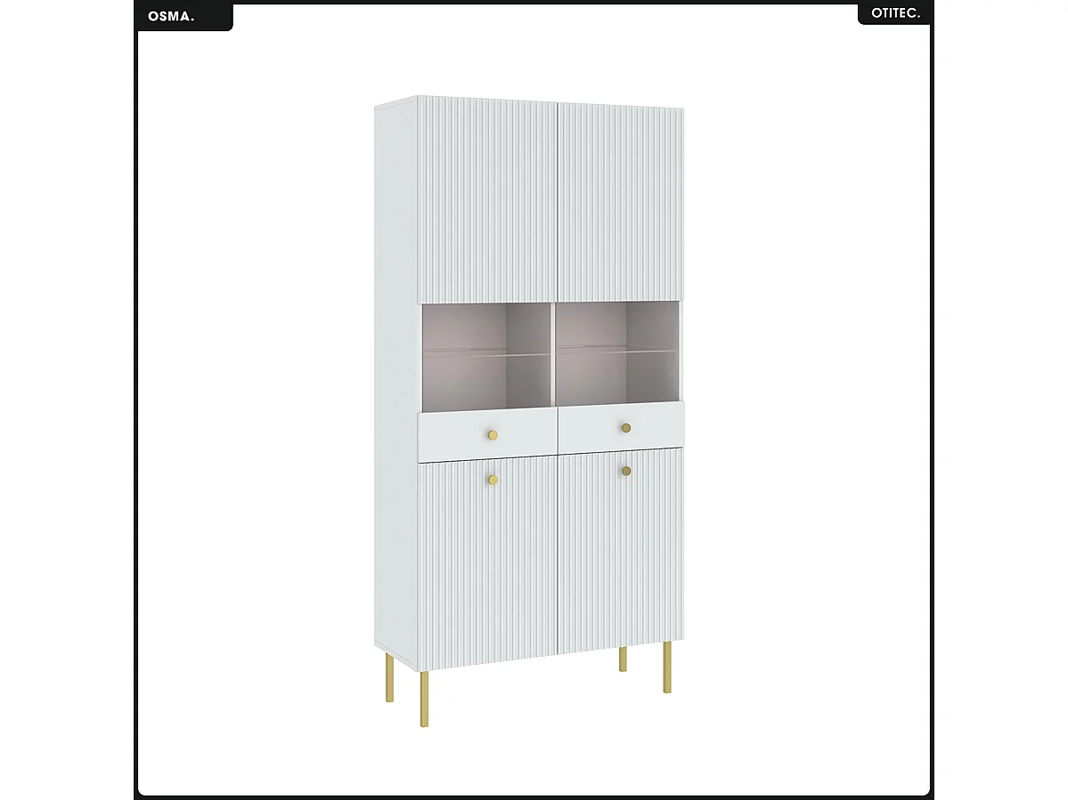 Armoire vitrine - H.193 x L.91 x P.42 - OMSA - GOLD